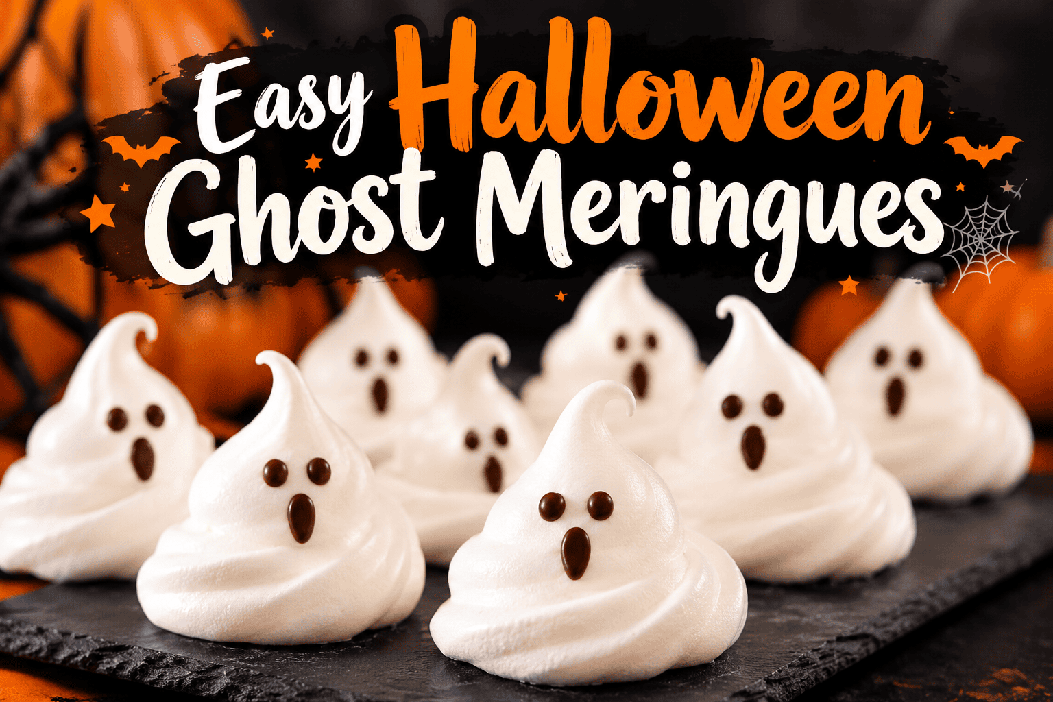 Easy Halloween Ghost Meringues 4 Easy Halloween Ghost Meringues