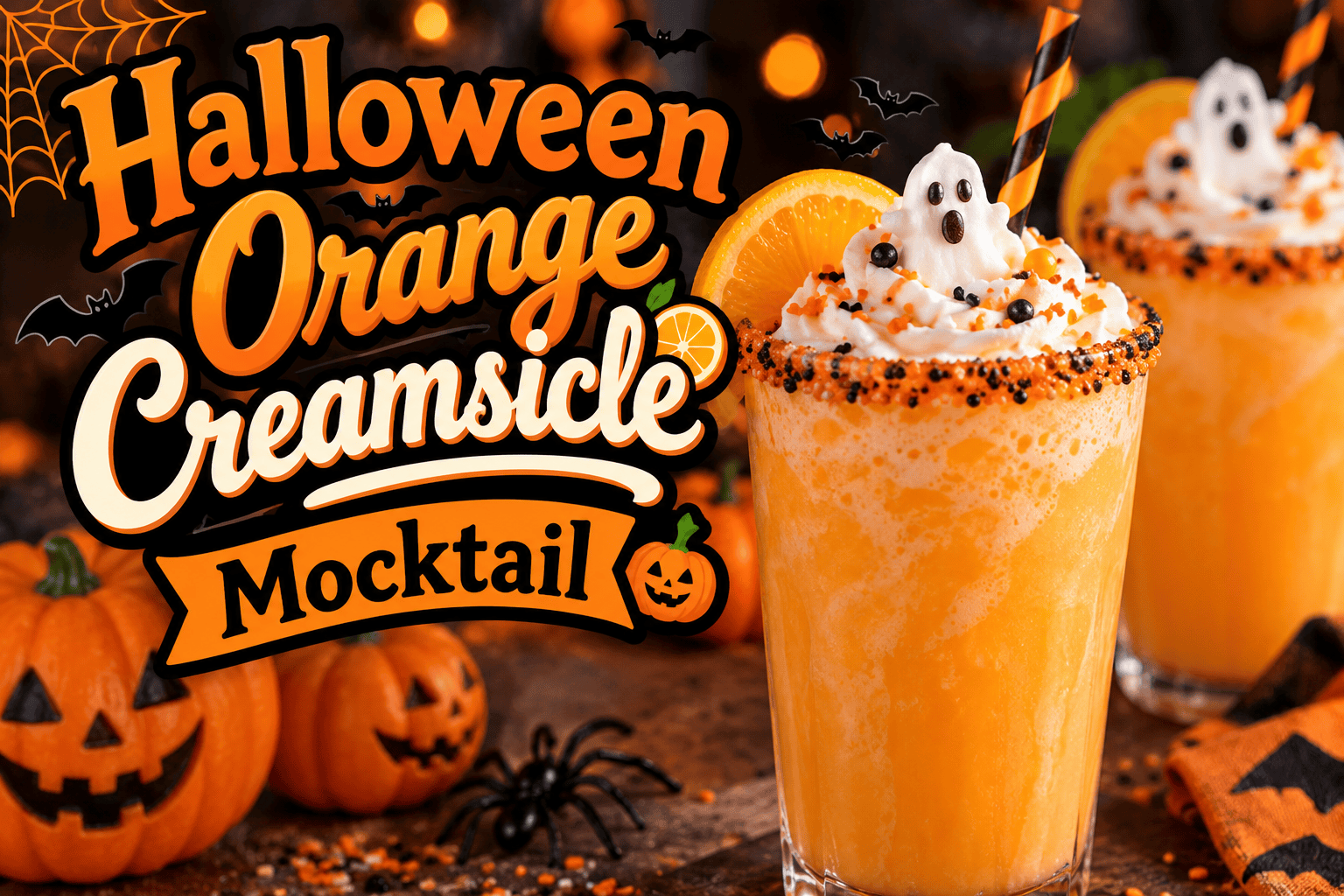 Halloween Orange Creamsicle Mocktail