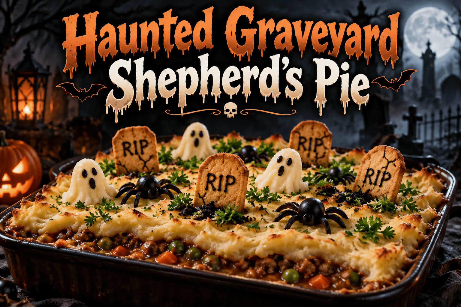 Haunted Graveyard Shepherd’s Pie
