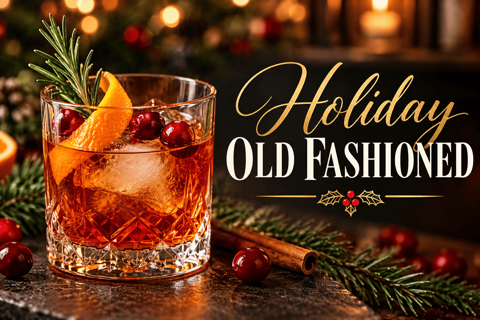 Holiday Old Fashioned: A Festive Whiskey Cocktail for Christmas and Winter Gatherings