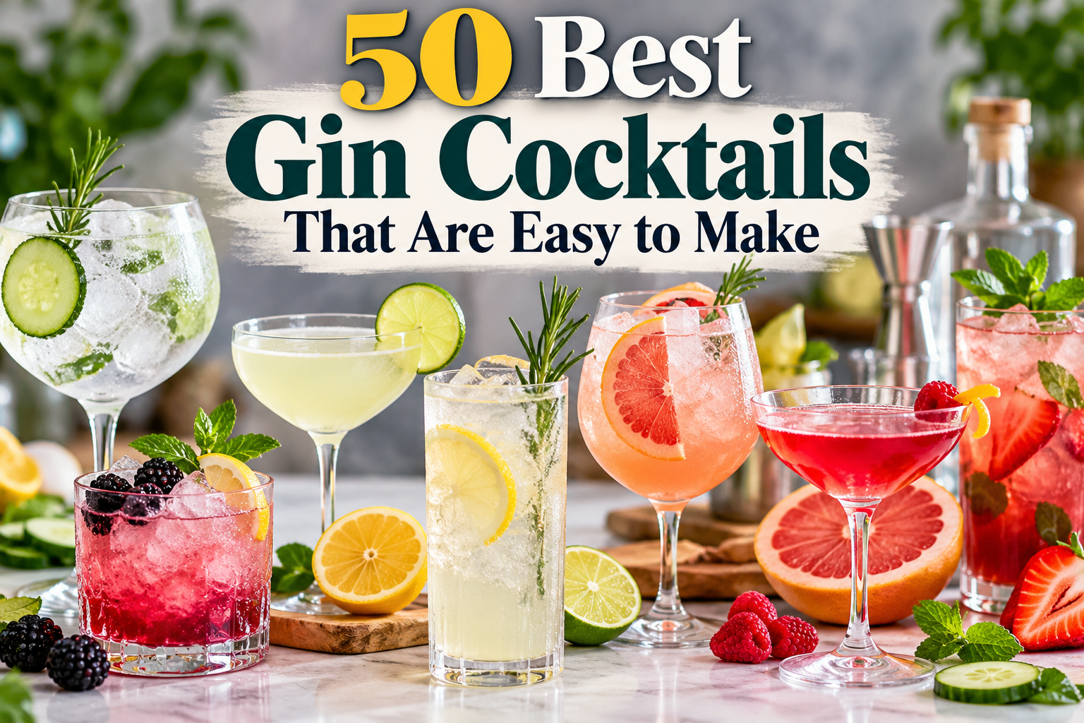 50 Best Gin Cocktails That Are Easy to Make