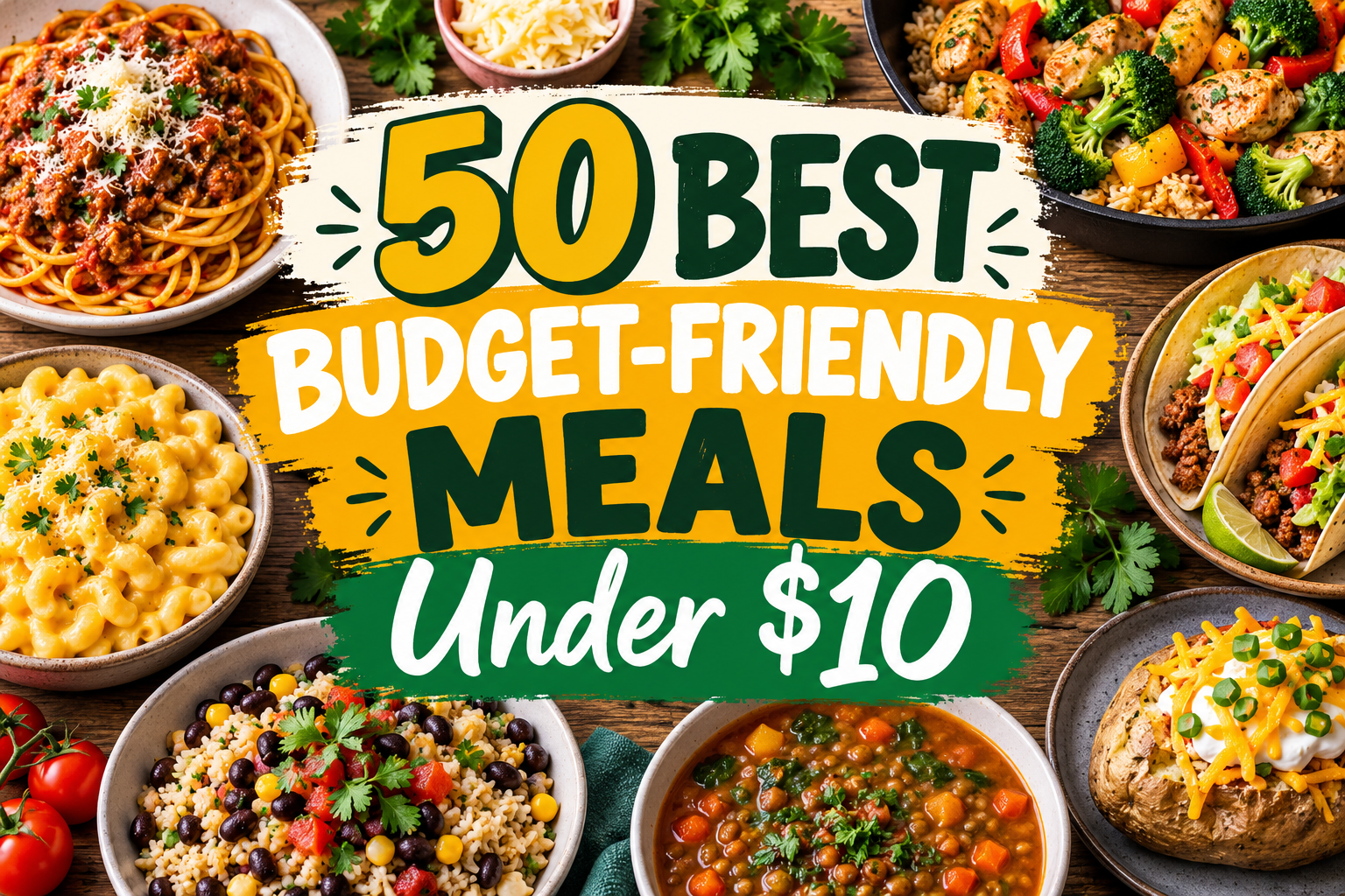 50 Best Budget-Friendly Meals Under $10: Delicious, Easy, and Affordable Recipes