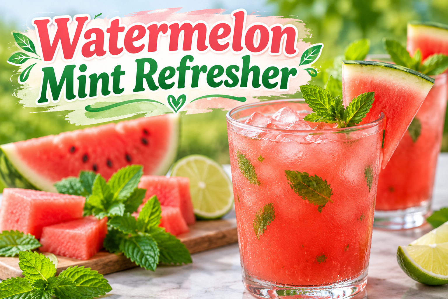 Watermelon Mint Refresher: A Cool, Hydrating, and Naturally Refreshing Drink