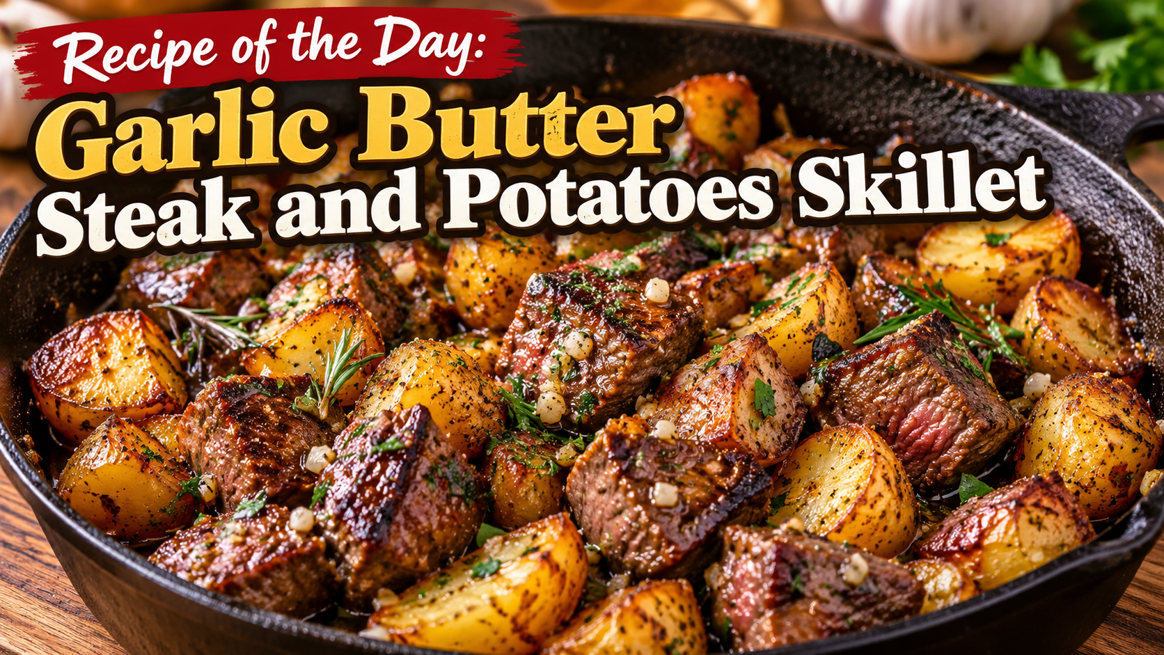 Recipe of the Day: Garlic Butter Steak and Potatoes Skillet 2 Recipe of the Day: Garlic Butter Steak and Potatoes Skillet