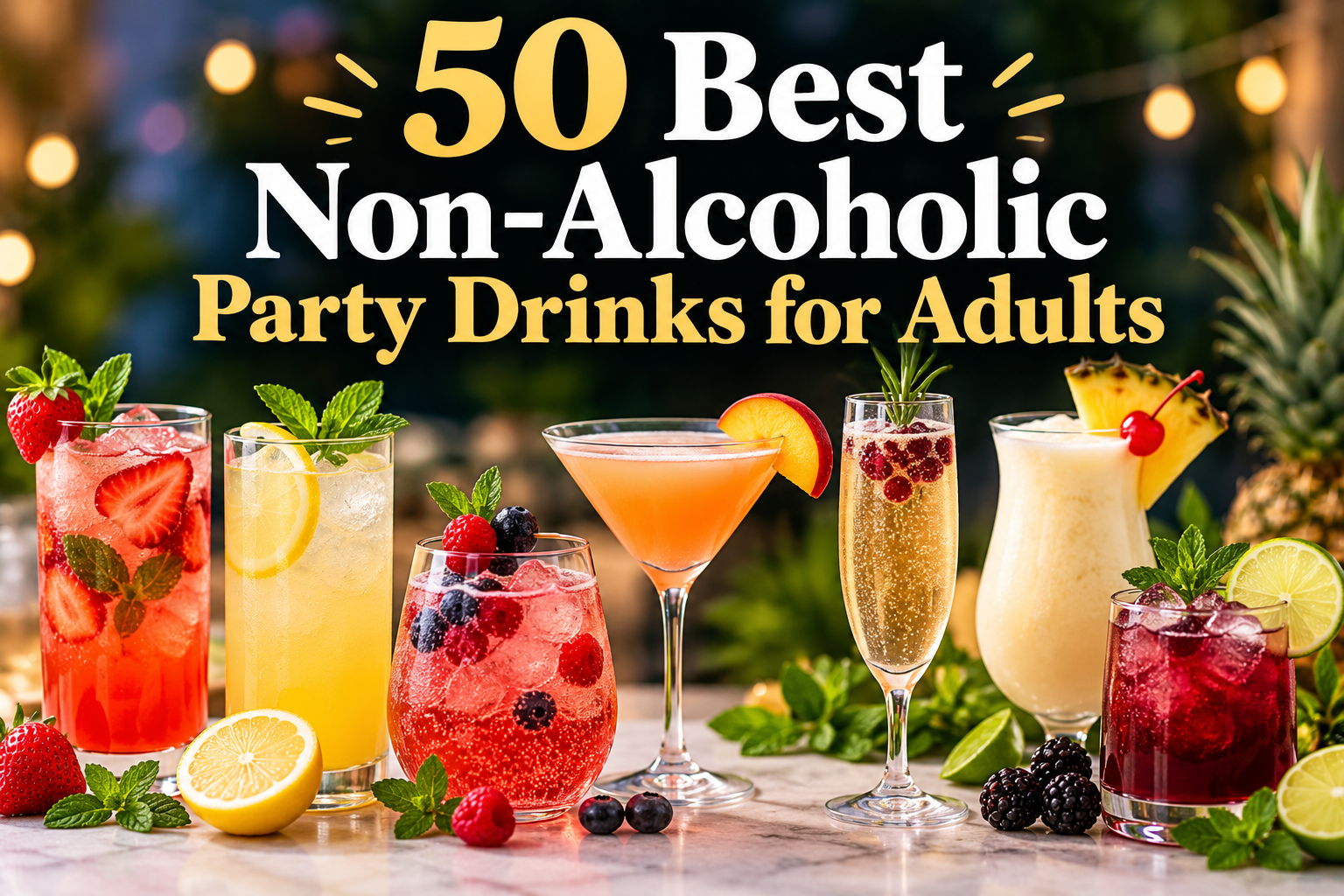 50 Best Non-Alcoholic Party Drinks for Adults: Easy, Delicious, and Refreshing Recipes for Every Celebration