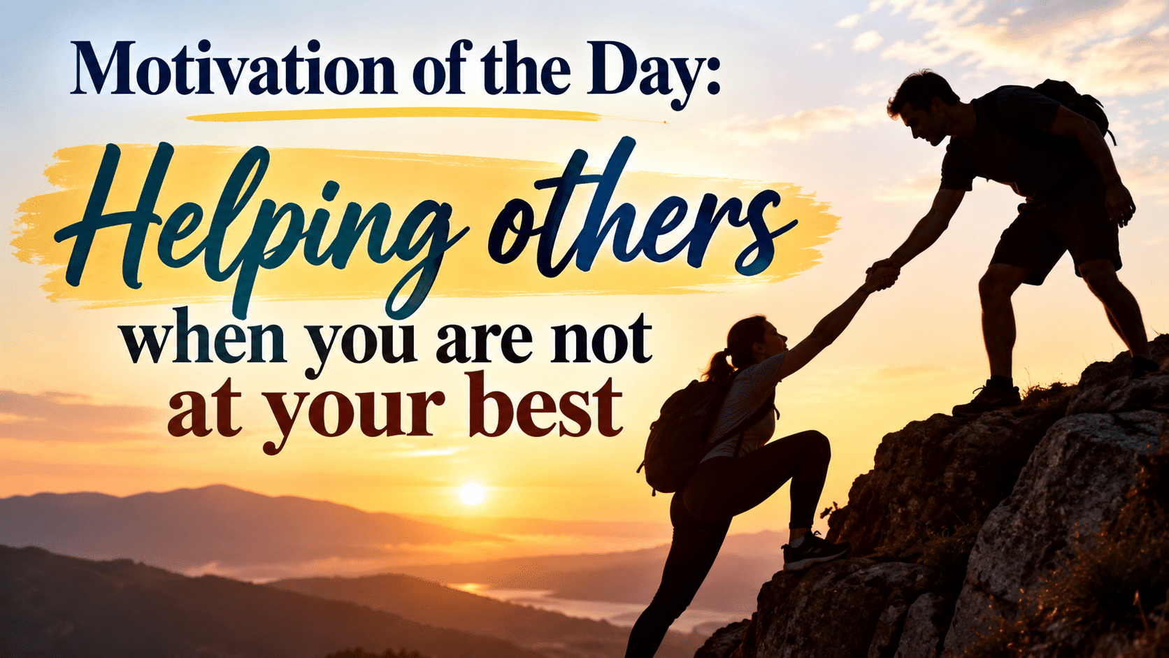 Helping Others When You Are Not at Your Best
