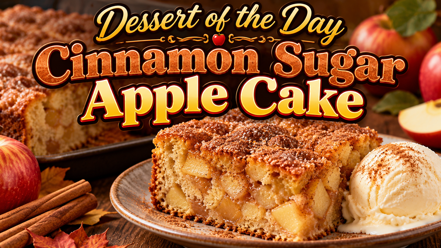 Dessert of the Day: Cinnamon Sugar Apple Cake