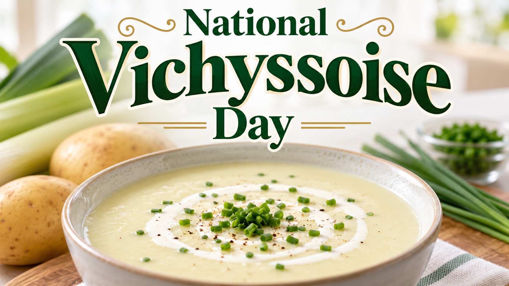 National Vichyssoise Day: Celebrating the Classic Creamy Potato and Leek Soup on November 18