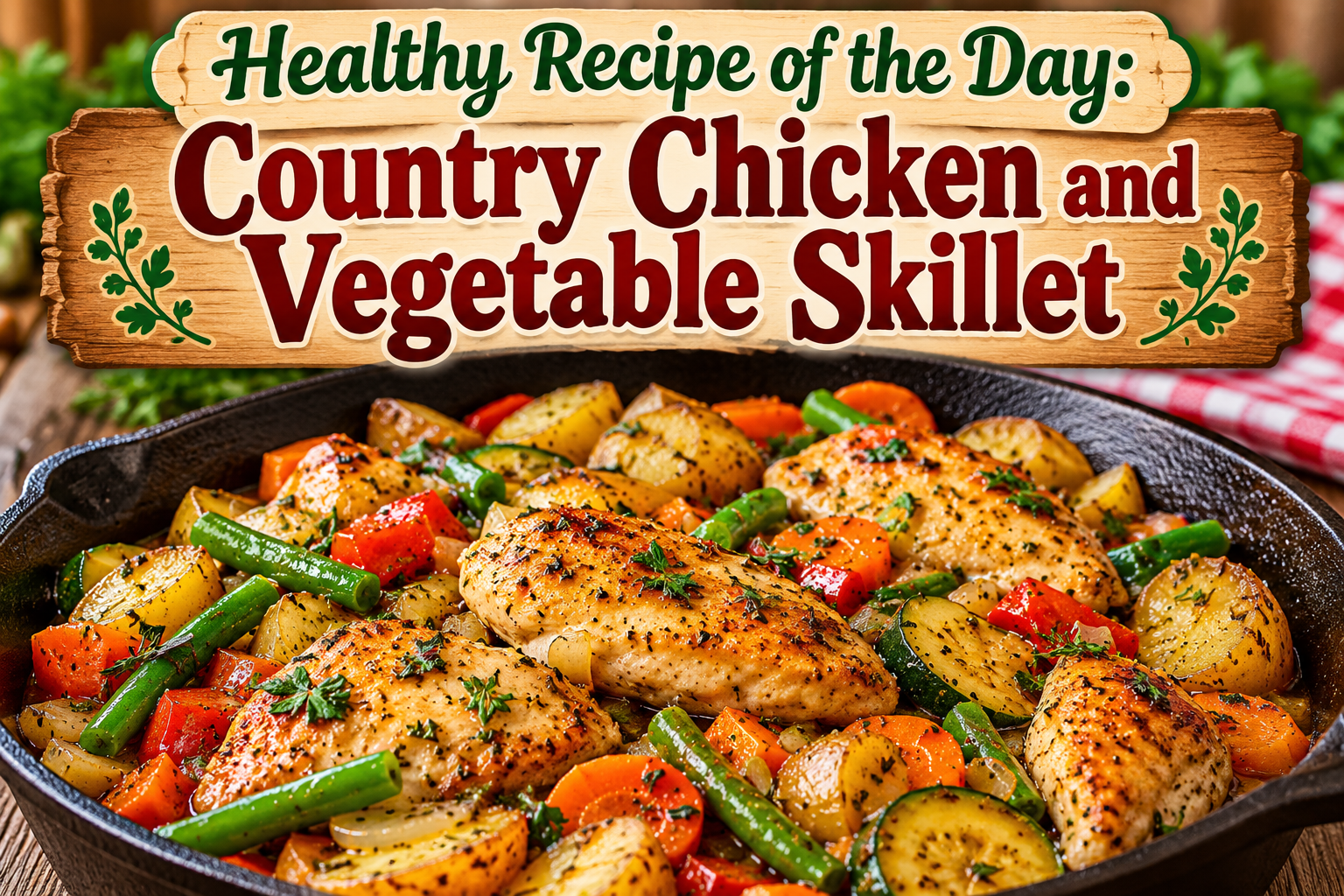 Country Chicken and Vegetable Skillet - A Hearty, Wholesome, and Delicious One-Pan Meal the Whole Family Will Love 2 Country Chicken and Vegetable Skillet – A Hearty, Wholesome, and Delicious One-Pan Meal the Whole Family Will Love