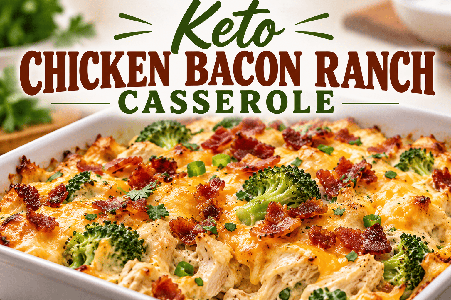 Keto Chicken Bacon Ranch Casserole