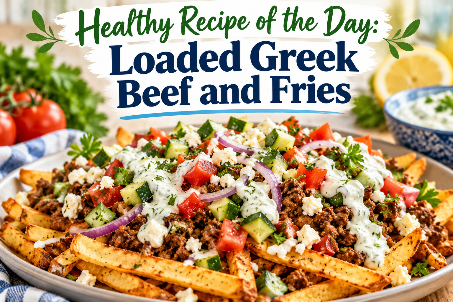 Healthy Recipe of the Day: Loaded Greek Beef and Fries 1 de856e67 2456 4678 9bb4 b1b983edcb24