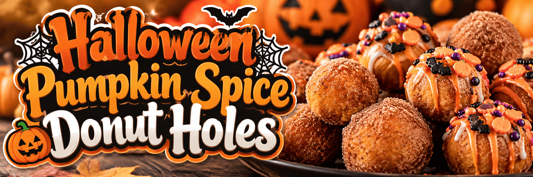 Halloween Pumpkin Spice Donut Holes