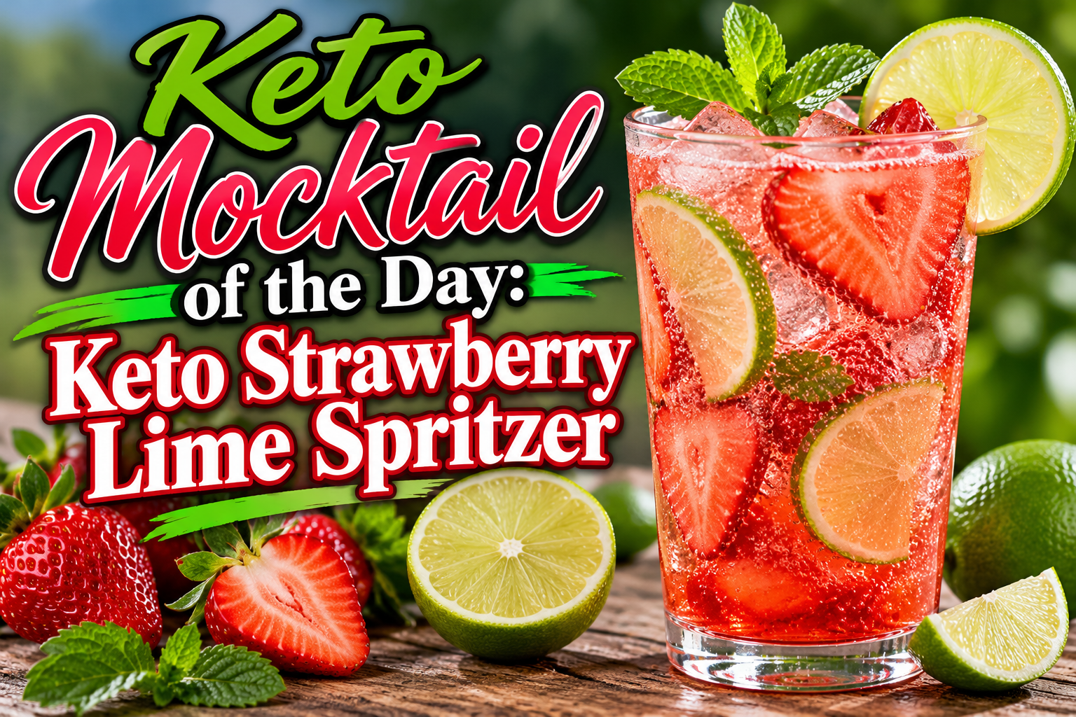 Keto Strawberry Lime Spritzer – A Refreshing Low-Carb Drink