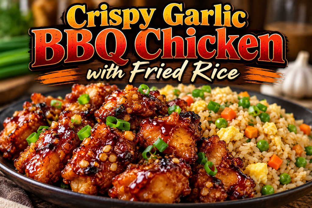 Recipe of the Day: Crispy Garlic BBQ Chicken with Fried Rice