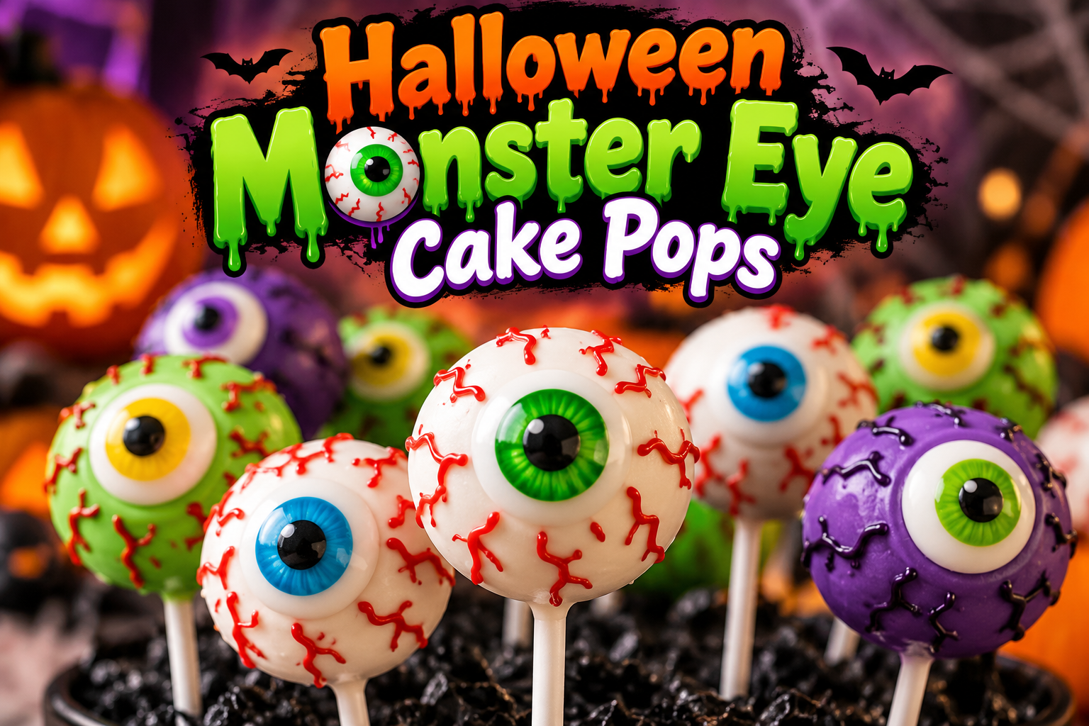 Halloween Monster Eye Cake Pops 3 Halloween Monster Eye Cake Pops