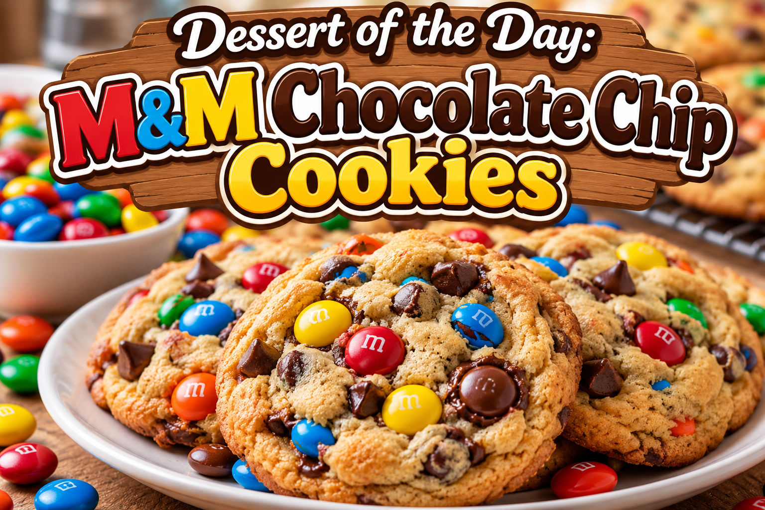 M&M Chocolate Chip Cookies – Soft, Chewy, and Loaded with Chocolate