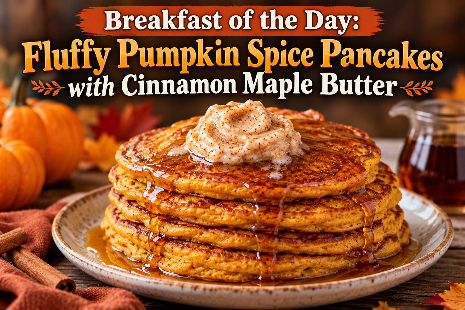 Fluffy Pumpkin Spice Pancakes with Cinnamon Maple Butter 1 feee8b03 5475 4d91 a8d6 d93dd1ea0660